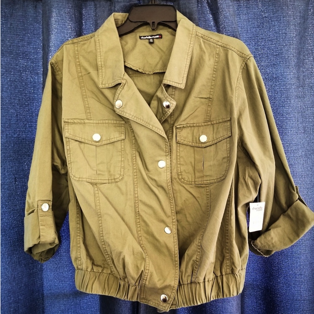 Plus Size Crop Bomber Jacket